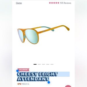NEW in box goodr sunglasses CHEESY FLIGHT ATTENDANT
